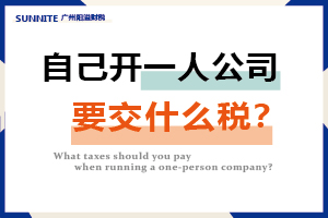 一人自己開公司要交什么稅？
